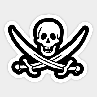 Pirate Jolly Roger Tee - Flag of Captain Jack Rackham Sticker